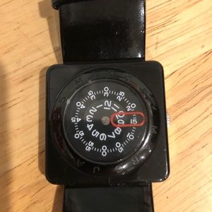 Marc by Marc Jacobs rare square rotating watch